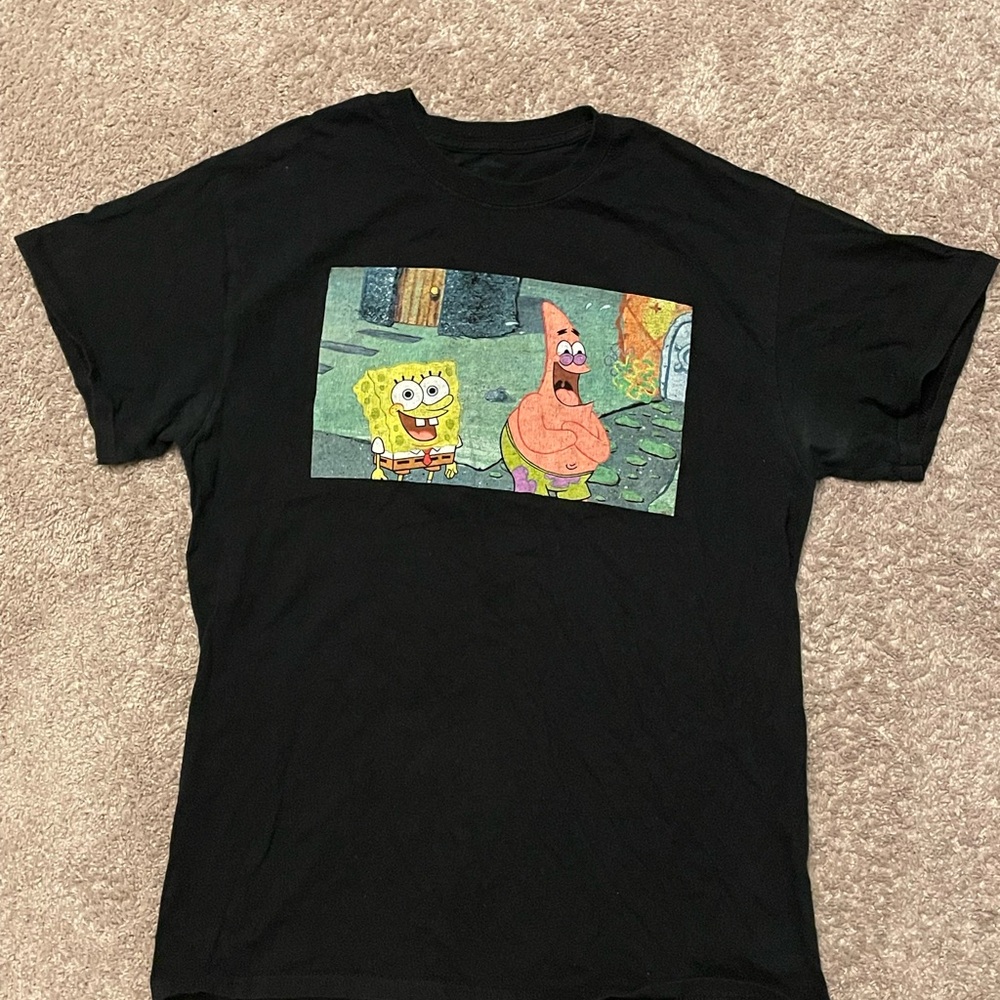 SpongeBob SquarePants Black Graphic Tee